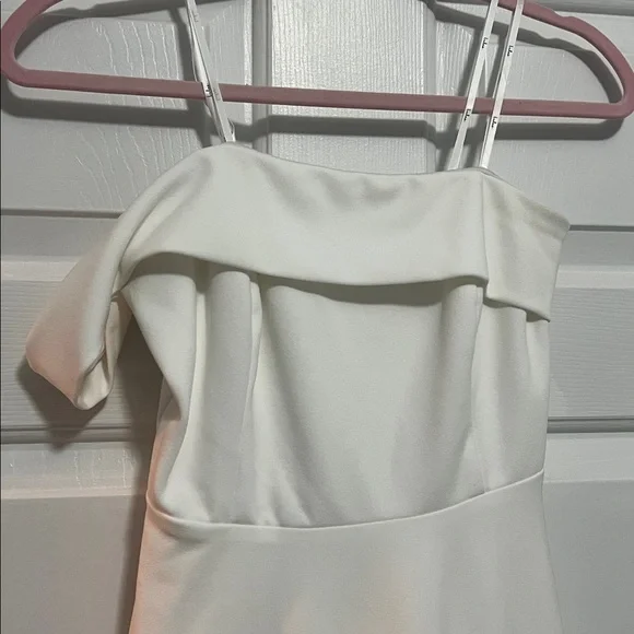 Lulu’s Sweet Elegance White Off-Shoulder Dress Women’s Small - Picture 8 of 9